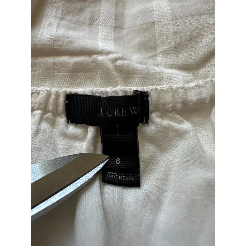 J.Crew Pintuck mini dress in cotton poplin White 6